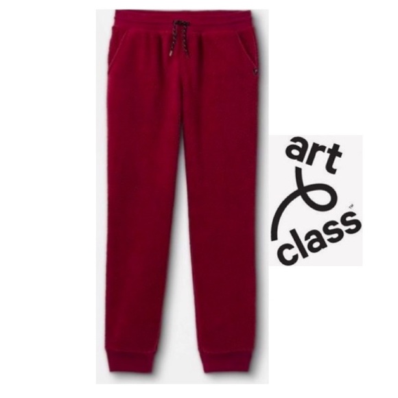 COPY - NEW🔥Art Class Responsible Style Sherpa Burgundy Joggers Size M  10/12 - Picture 1 of 6